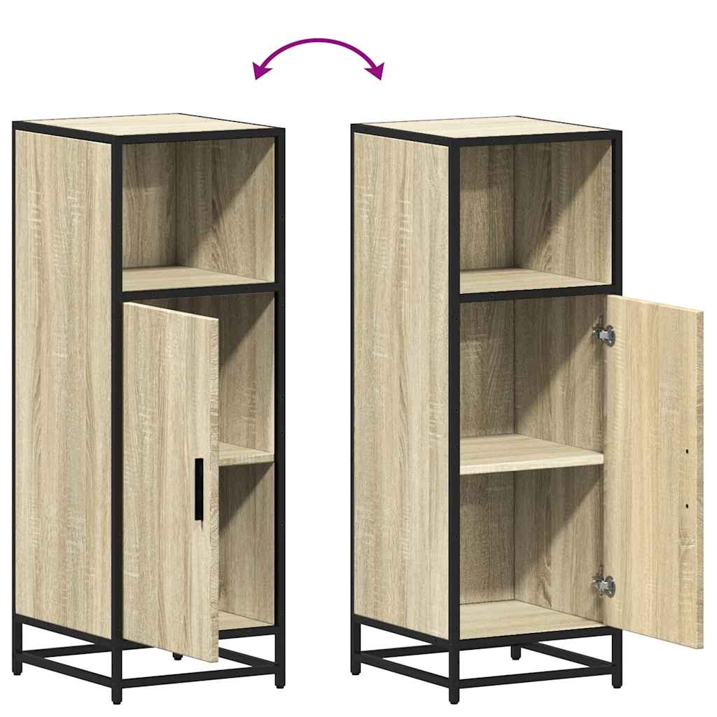 vidaXL Bathroom Cabinet Sonoma Oak 35x37.5x100 cm Engineered Wood