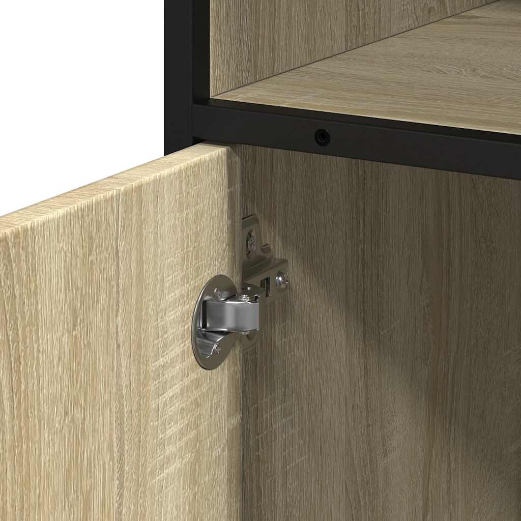 vidaXL Bathroom Cabinet Sonoma Oak 35x37.5x100 cm Engineered Wood
