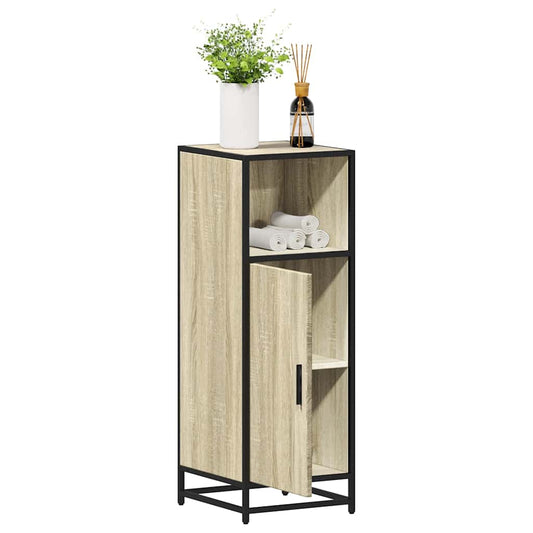 vidaXL Bathroom Cabinet Sonoma Oak 35x37,5x100 cm Engineered Wood