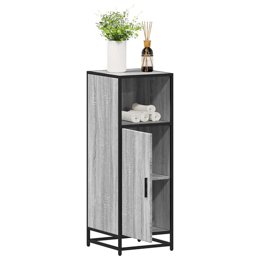 vidaXL Bathroom Cabinet Grey Sonoma 35x37.5x100 cm Engineered Wood
