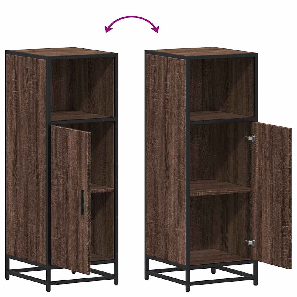 vidaXL Bathroom Cabinet Brown Oak 35x37.5x100 cm Engineered Wood