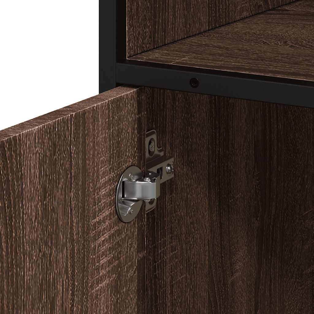 vidaXL Bathroom Cabinet Brown Oak 35x37.5x100 cm Engineered Wood