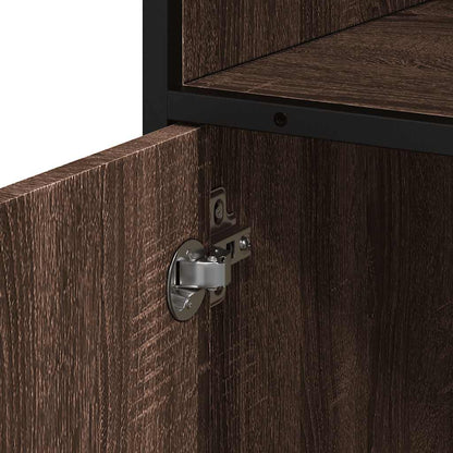 vidaXL Bathroom Cabinet Brown Oak 35x37.5x100 cm Engineered Wood