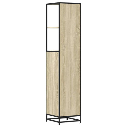 vidaXL Bathroom Cabinet Sonoma Oak 35x37,5x166 cm Engineered Wood
