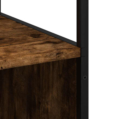 vidaXL Bathroom Cabinet Smoked Oak 35x37,5x166 cm Engineered Wood