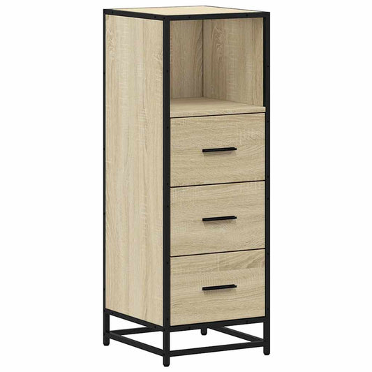 vidaXL Bathroom Cabinet Sonoma Oak 35x37.5x100 cm Engineered Wood