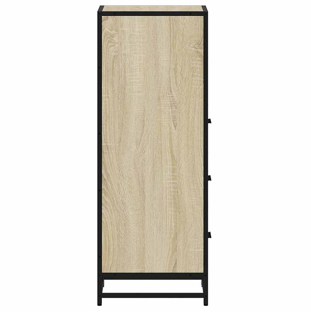 vidaXL Bathroom Cabinet Sonoma Oak 35x37.5x100 cm Engineered Wood