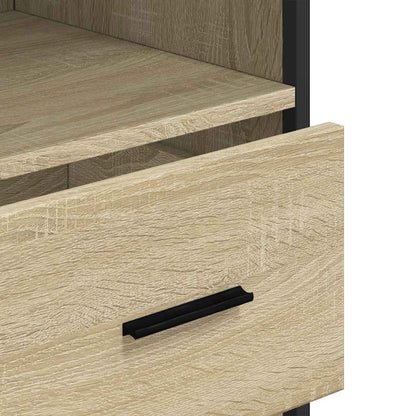 vidaXL Bathroom Cabinet Sonoma Oak 35x37.5x100 cm Engineered Wood