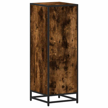 vidaXL Bathroom Cabinet Smoked Oak 35x37,5x100 cm Engineered Wood