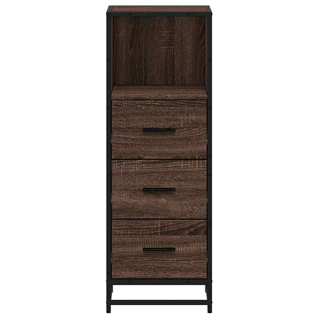 vidaXL Bathroom Cabinet Brown Oak 35x37.5x100 cm Engineered Wood