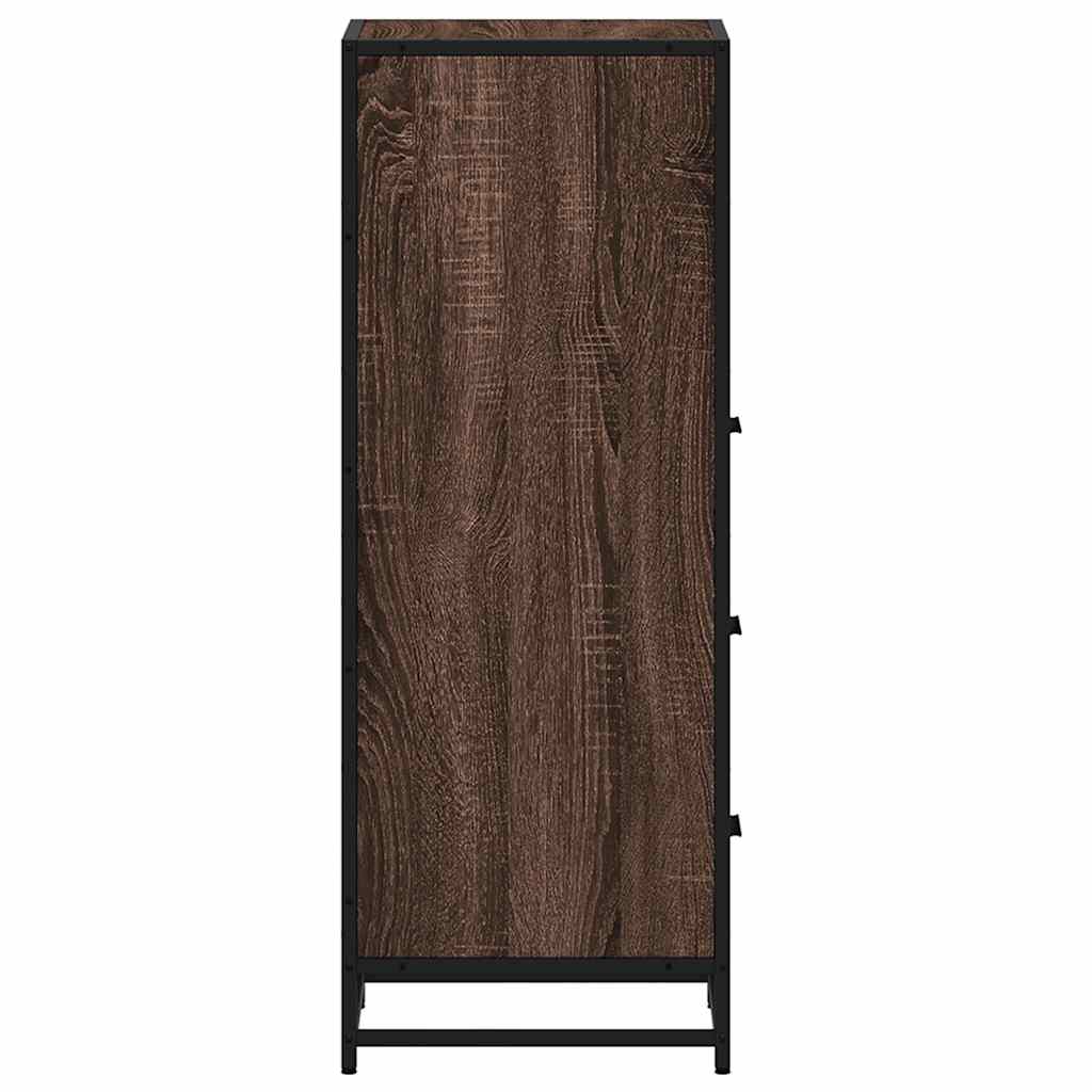 vidaXL Bathroom Cabinet Brown Oak 35x37,5x100 cm Engineered Wood