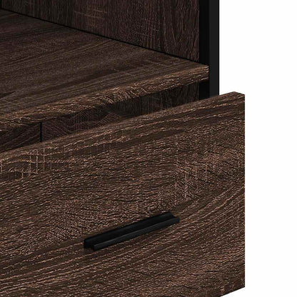 vidaXL Bathroom Cabinet Brown Oak 35x37.5x100 cm Engineered Wood