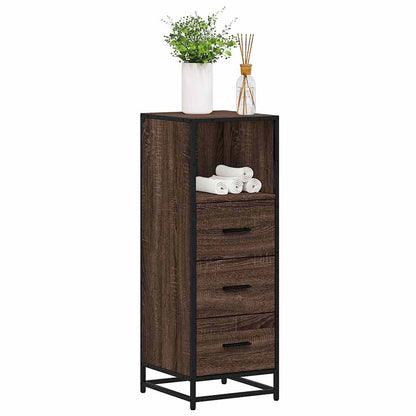 vidaXL Bathroom Cabinet Brown Oak 35x37,5x100 cm Engineered Wood