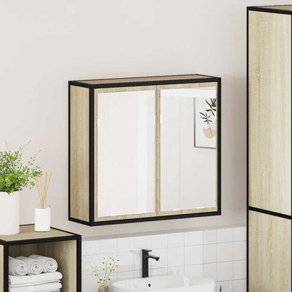 vidaXL Bathroom Mirror Cabinet Sonoma Oak 65x20x60 cm Engineered Wood