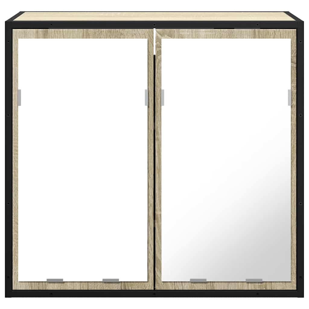 vidaXL Bathroom Mirror Cabinet Sonoma Oak 65x20x60 cm Engineered Wood