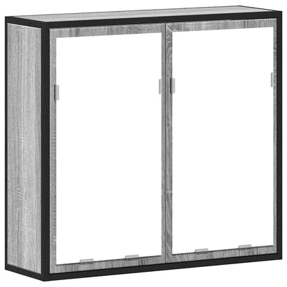 vidaXL Bathroom Mirror Cabinet Grey Sonoma 65x20x60 cm Engineered Wood