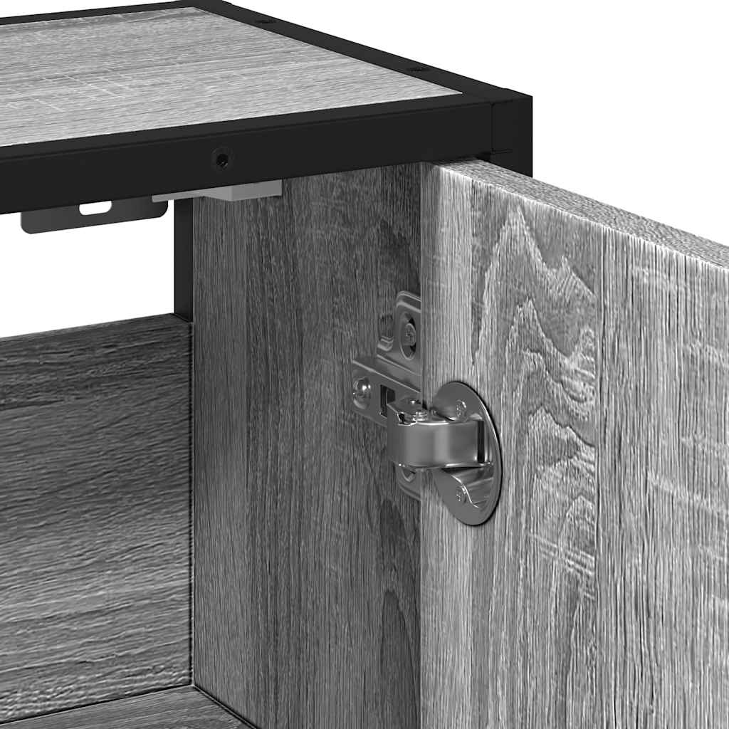 vidaXL Bathroom Mirror Cabinet Grey Sonoma 65x20x60 cm Engineered Wood