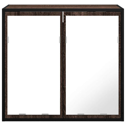 vidaXL Bathroom Mirror Cabinet Brown Oak 65x20x60 cm Engineered Wood