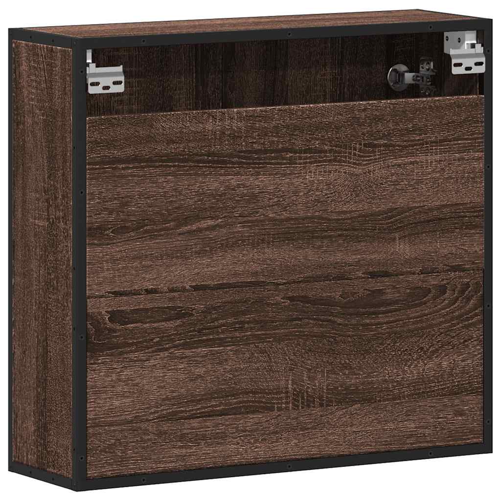 vidaXL Bathroom Mirror Cabinet Brown Oak 65x20x60 cm Engineered Wood