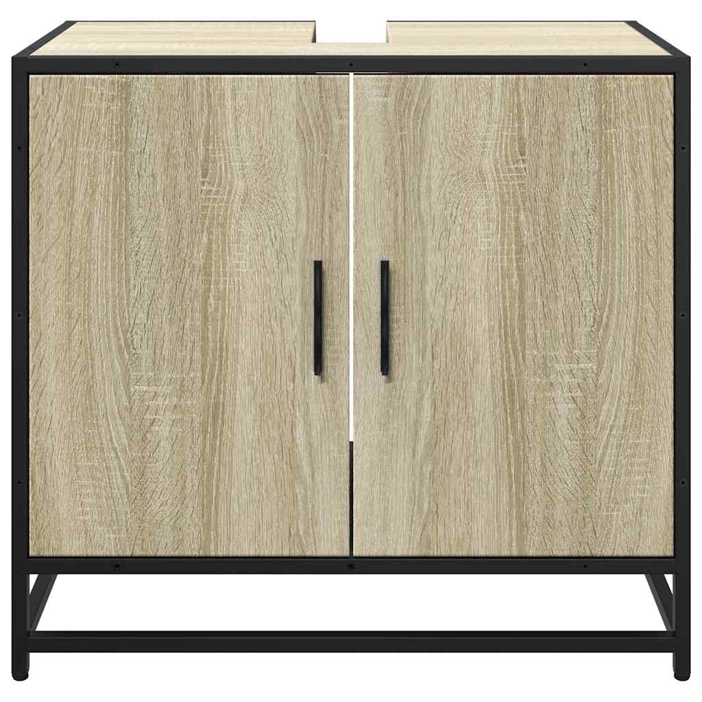 vidaXL Bathroom Sink Cabinet Sonoma Oak 65x33x60 cm Engineered Wood