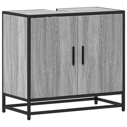 vidaXL Bathroom Sink Cabinet Grey Sonoma 65x33x60 cm Engineered Wood