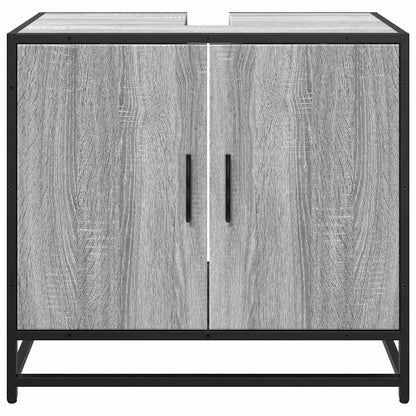 vidaXL Bathroom Sink Cabinet Grey Sonoma 65x33x60 cm Engineered Wood