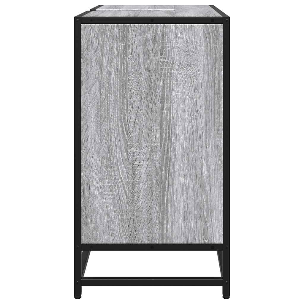 vidaXL Bathroom Sink Cabinet Grey Sonoma 65x33x60 cm Engineered Wood