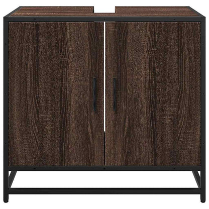 vidaXL Bathroom Sink Cabinet Brown Oak 65x33x60 cm Engineered Wood