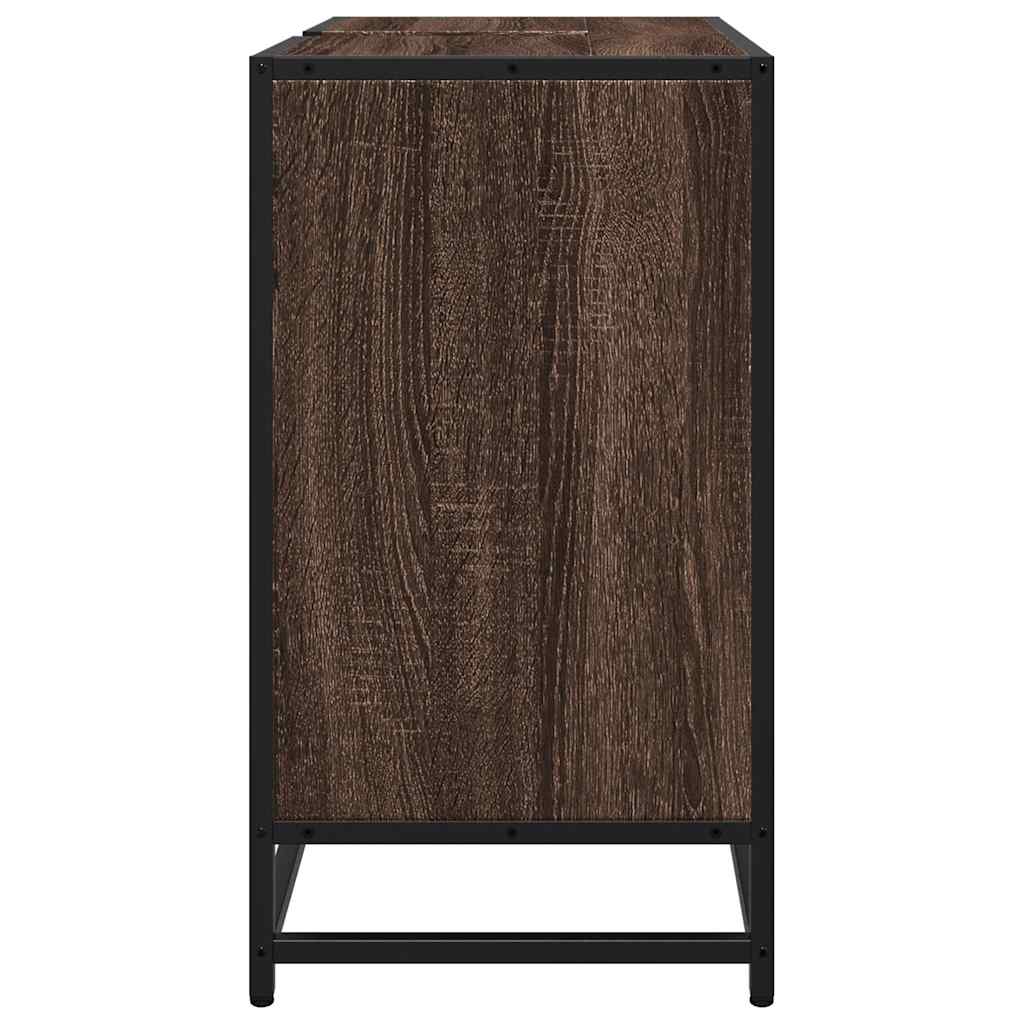 vidaXL Bathroom Sink Cabinet Brown Oak 65x33x60 cm Engineered Wood