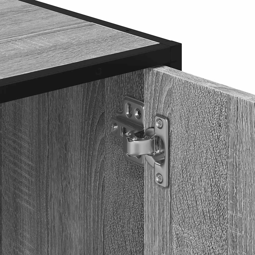 vidaXL Bathroom Sink Cabinet Grey Sonoma 90x33x60 cm Engineered Wood