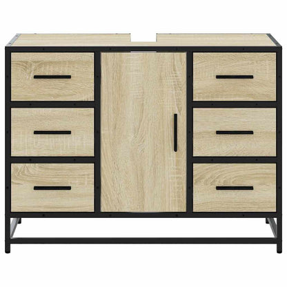 vidaXL Bathroom Sink Cabinet Sonoma Oak 80x33x60 cm Engineered Wood