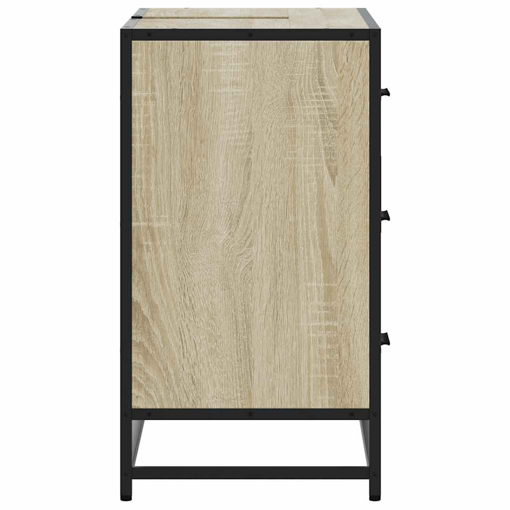vidaXL Bathroom Sink Cabinet Sonoma Oak 80x33x60 cm Engineered Wood