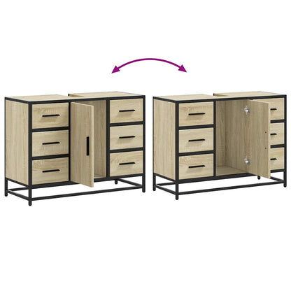 vidaXL Bathroom Sink Cabinet Sonoma Oak 80x33x60 cm Engineered Wood
