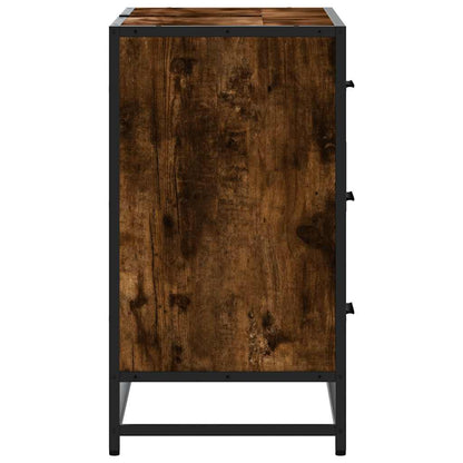 vidaXL Bathroom Sink Cabinet Smoked Oak 80x33x60 cm Engineered Wood