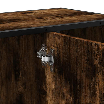 vidaXL Bathroom Sink Cabinet Smoked Oak 80x33x60 cm Engineered Wood