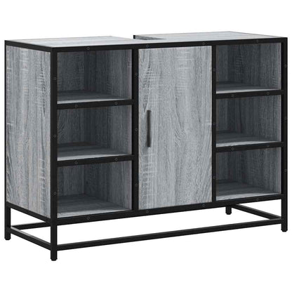 vidaXL Bathroom Sink Cabinet Grey Sonoma 80x33x60 cm Engineered Wood
