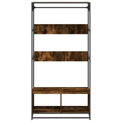 vidaXL Wardrobe Smoked Oak 90x50x180 cm Engineered Wood