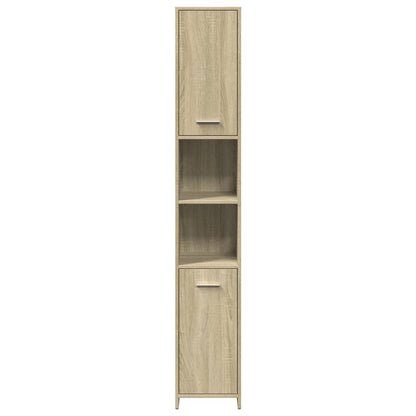 vidaXL Bathroom Cabinet Sonoma Oak 30x30x183.5 cm Engineered Wood