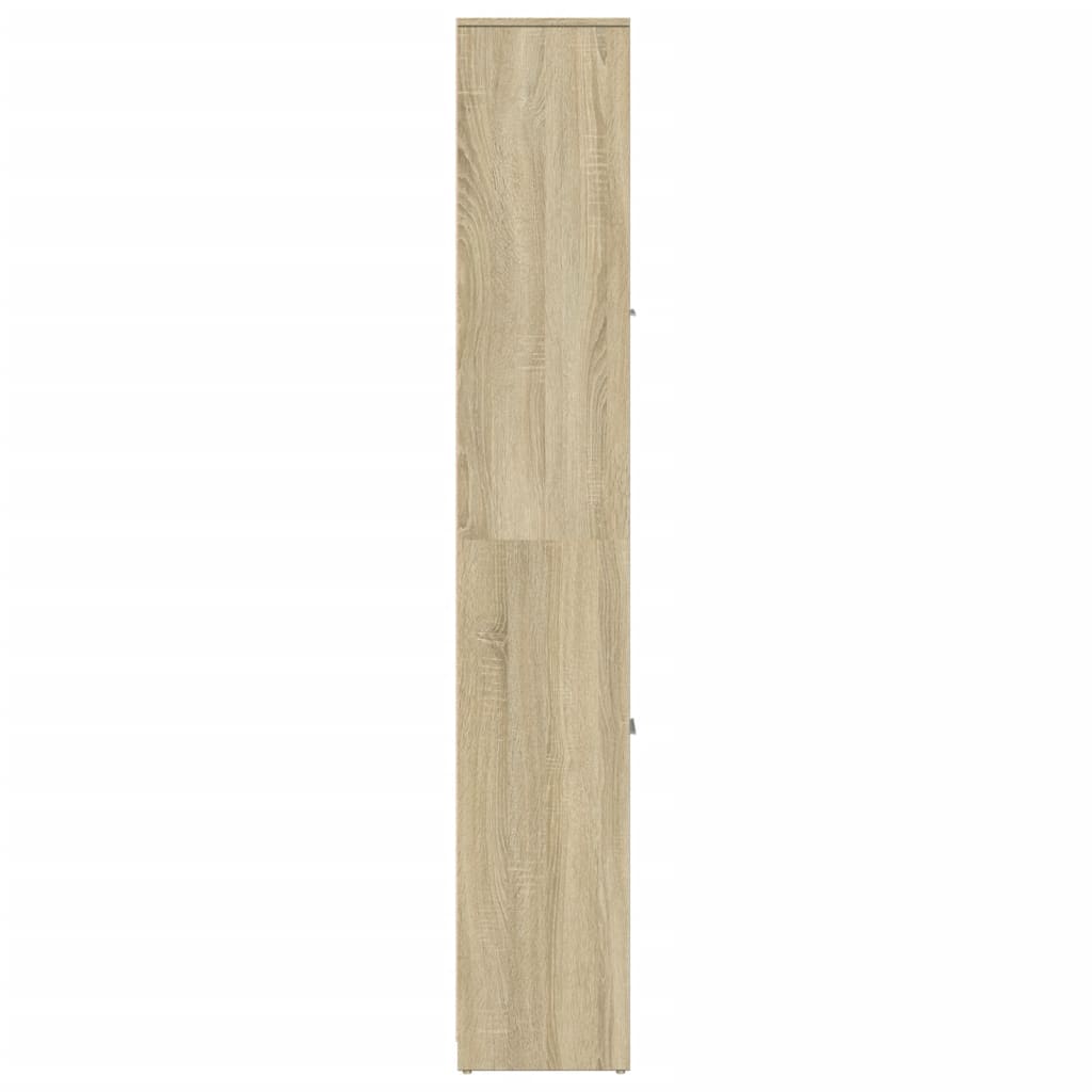 vidaXL Bathroom Cabinet Sonoma Oak 30x30x183.5 cm Engineered Wood