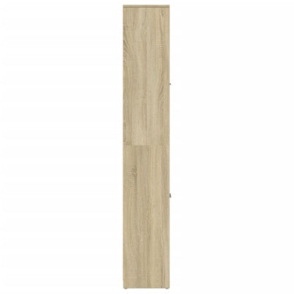 vidaXL Bathroom Cabinet Sonoma Oak 30x30x183,5 cm Engineered Wood