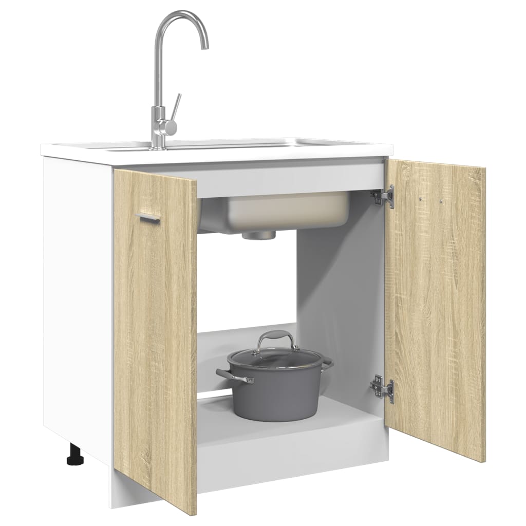 vidaXL Bottom Cabinet Lyon Sonoma Oak 80x46x81.5 cm Engineered Wood