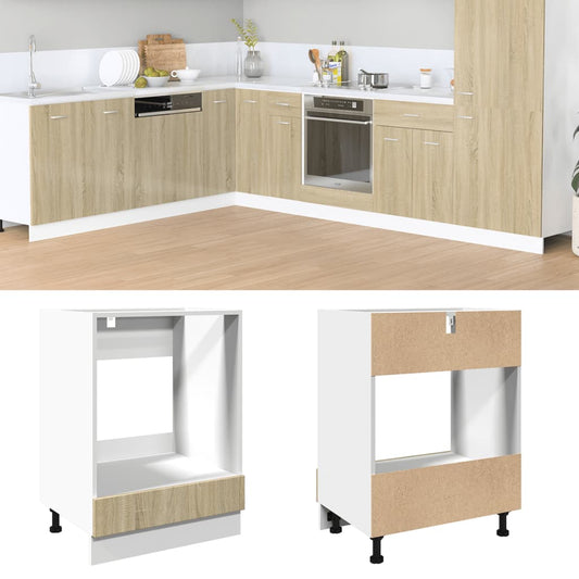 vidaXL Oven Cabinet Sonoma Oak 60x46x81,5 cm Engineered Wood
