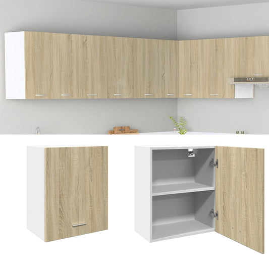 vidaXL Wall Mounted Cabinet "Lyon" Sonoma Oak 50x31x60 cm Engineered Wood
