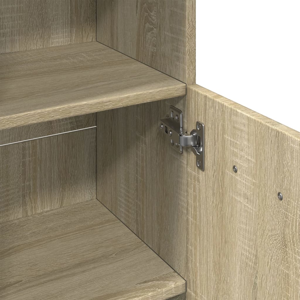 vidaXL Bathroom Cabinet Sonoma Oak 30,5x30x95 cm Engineered Wood
