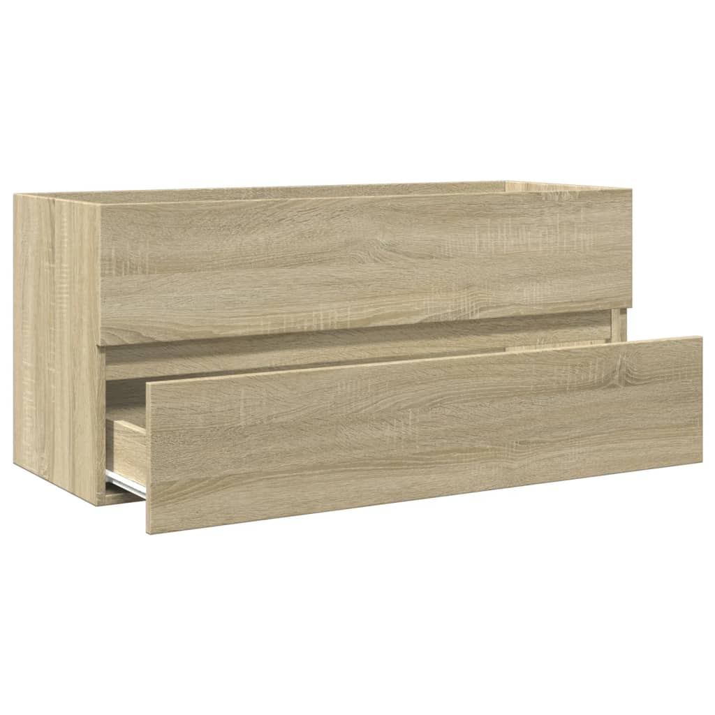 vidaXL Bathroom Sink Cabinet Sonoma Oak 100x38,5x45 cm Engineered Wood