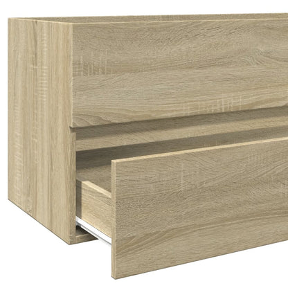 vidaXL Bathroom Sink Cabinet Sonoma Oak 100x38,5x45 cm Engineered Wood