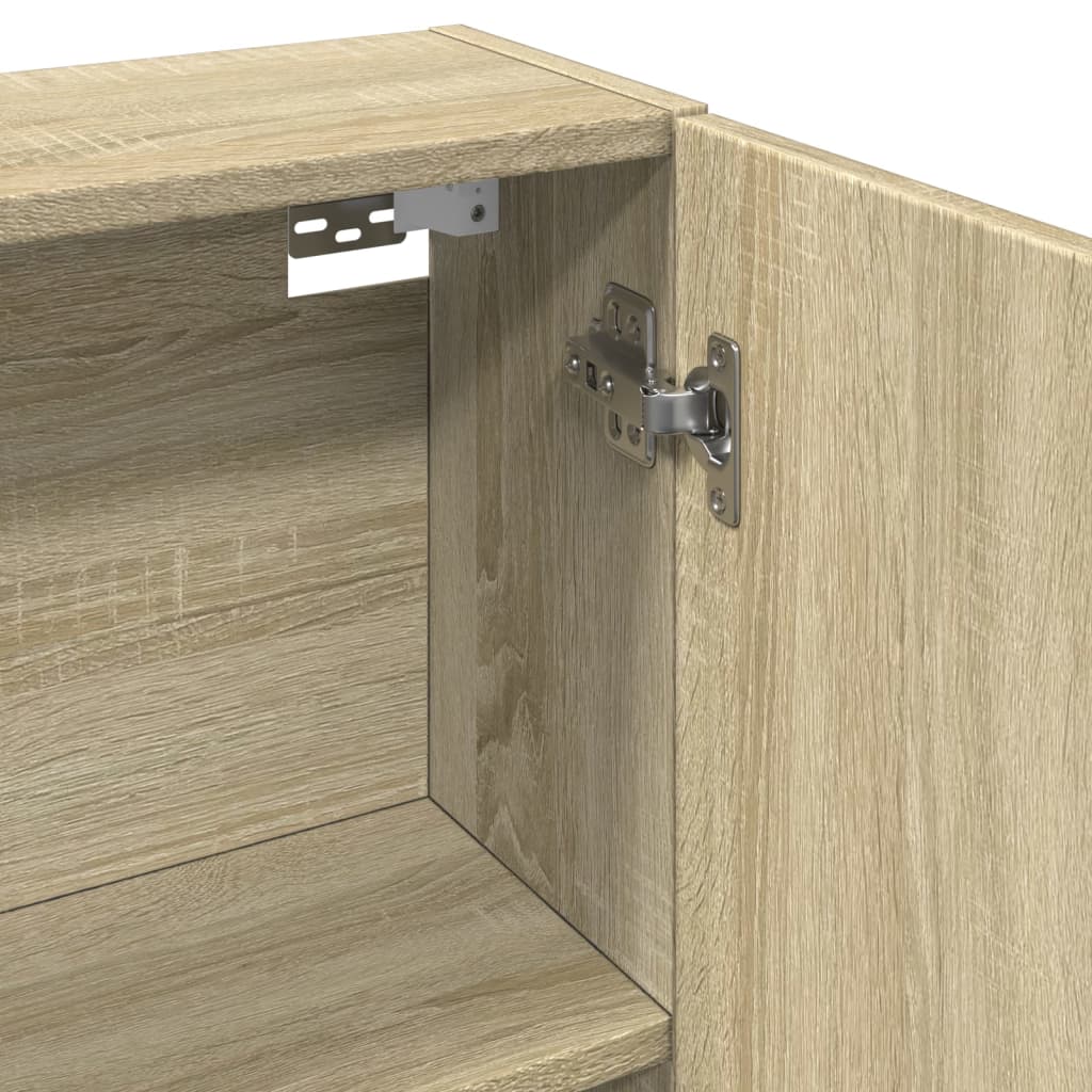 vidaXL Bathroom Mirror Cabinet Sonoma Oak 64.5x20x66.5 cm Engineered Wood