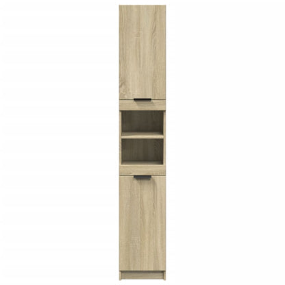 vidaXL Bathroom Cabinet Sonoma Oak 32x34x188.5 cm Engineered Wood