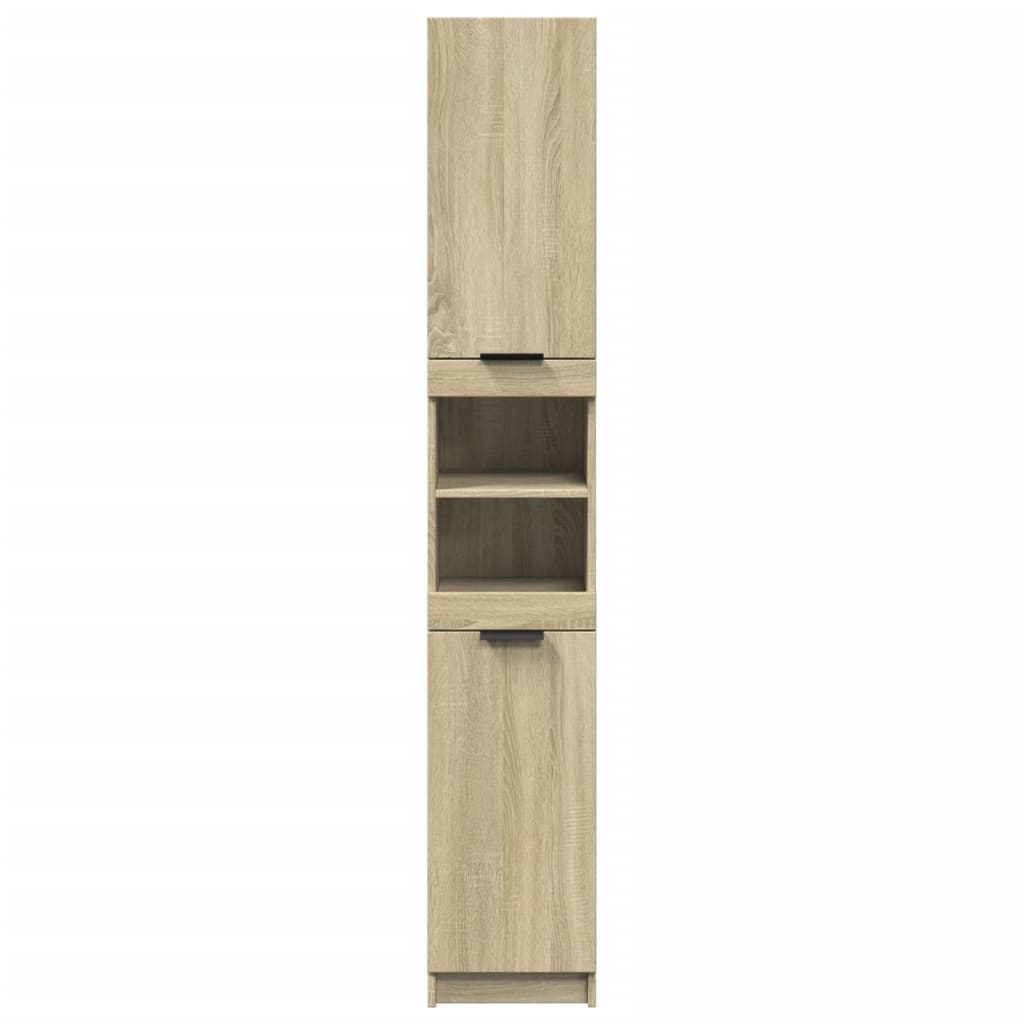 vidaXL Bathroom Cabinet Sonoma Oak 32x34x188,5 cm Engineered Wood