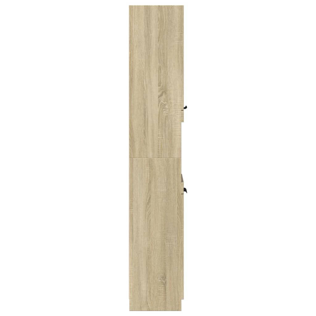 vidaXL Bathroom Cabinet Sonoma Oak 32x34x188,5 cm Engineered Wood